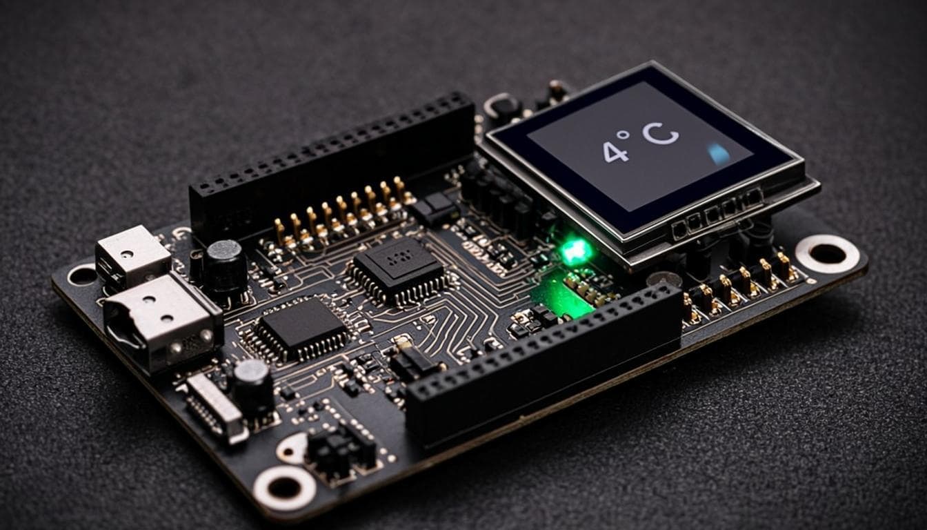 VacciTrack — Arduino-based IoT cold-chain monitoring device render